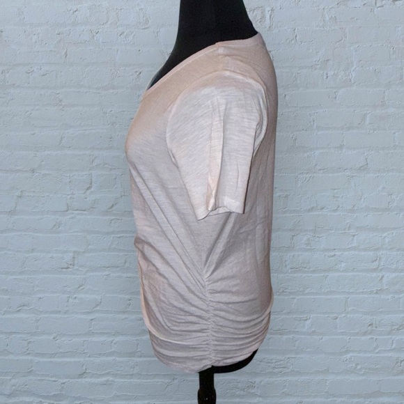 NWT LANE BRYANT V-Neck Ruched-Side Tee - 10/12 White - Picture 2 of 13